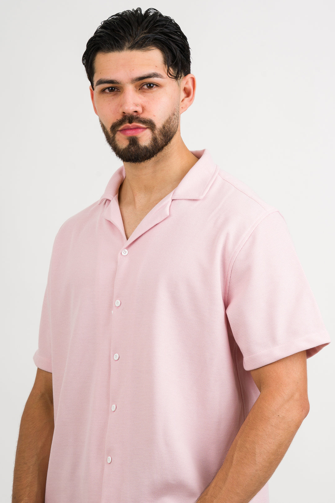 Camisa Text F Rosada