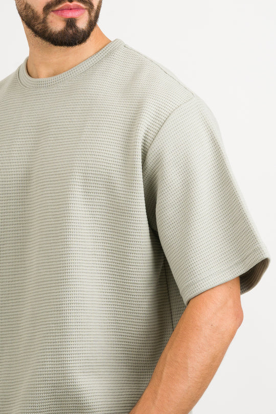 T-Shirt Over Text BA Verde Pastel