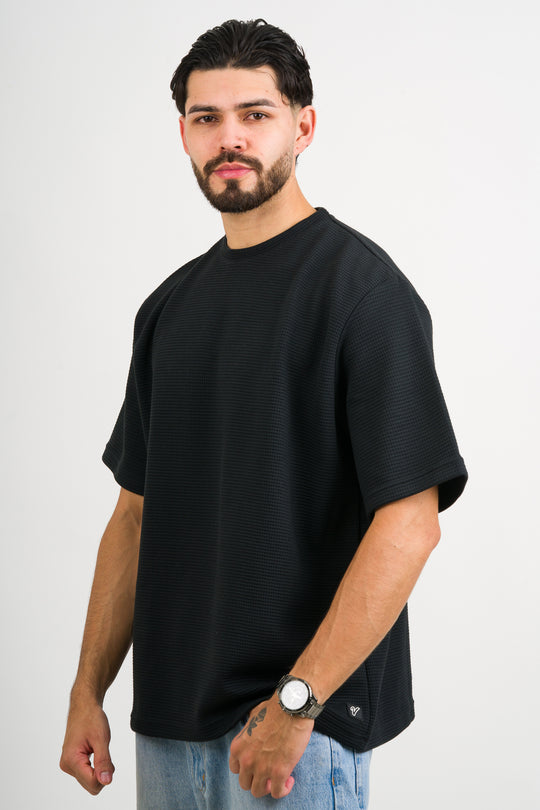 T-Shirt Over Text BA Negro