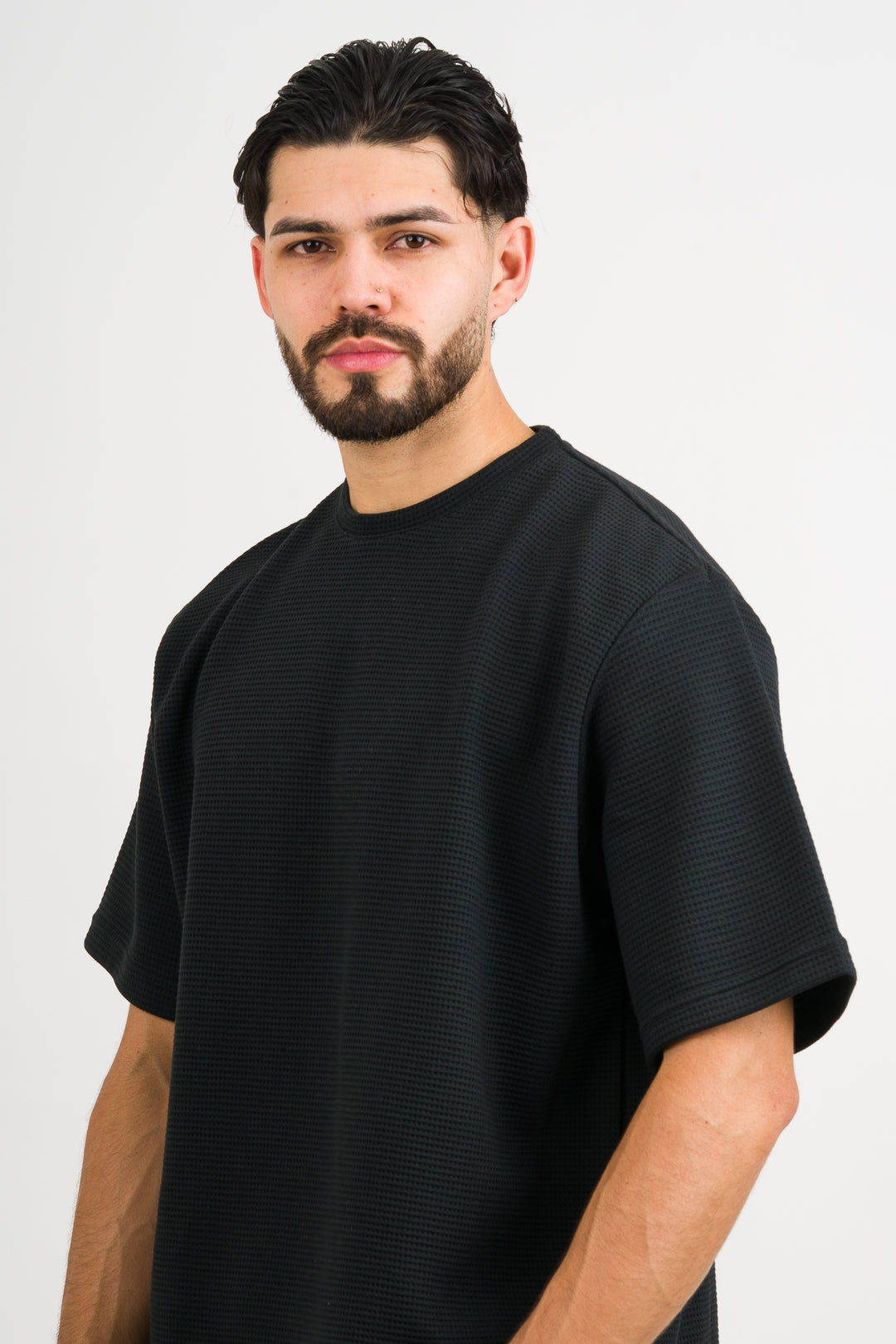 T-Shirt Over Text BA Negro