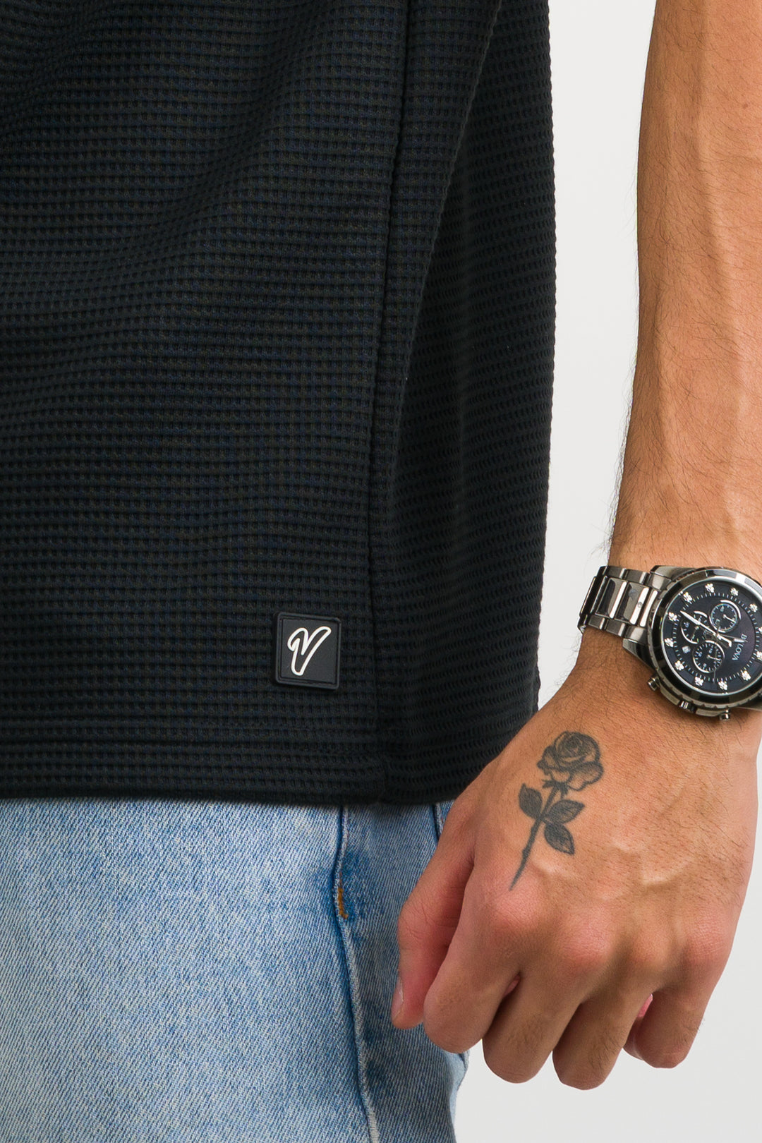 T-Shirt Over Text BA Negro