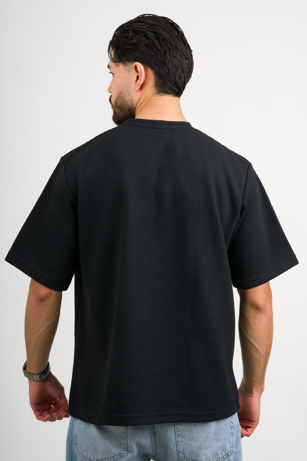 T-Shirt Over Text BA Negro