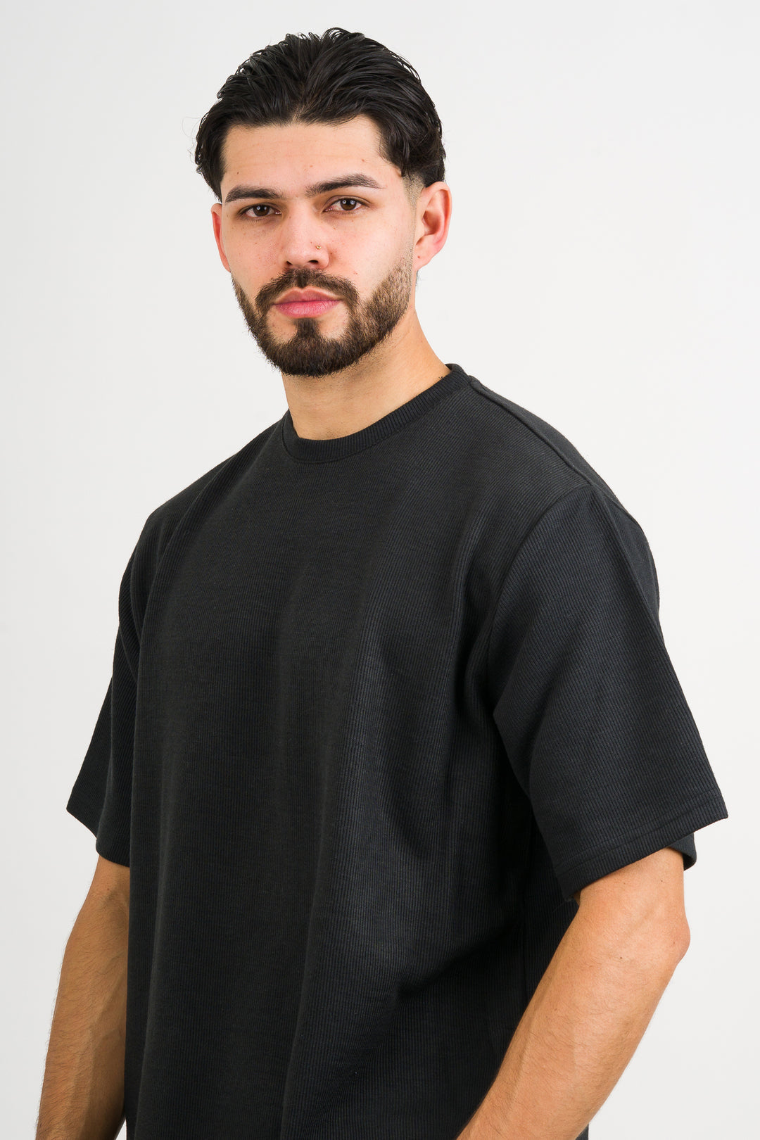 T-Shirt Over Text W Negro