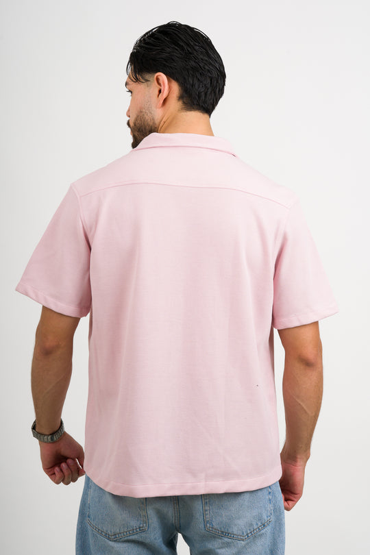 Camisa Text F Rosada