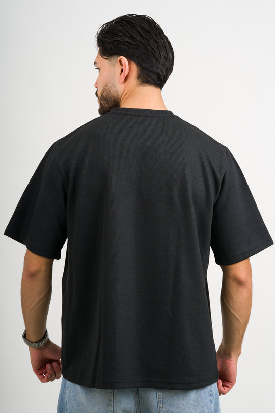 T-Shirt Over Text W Negro