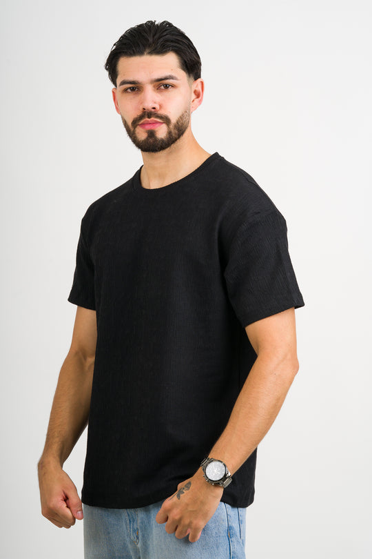 T-Shirt Text CZ Negro