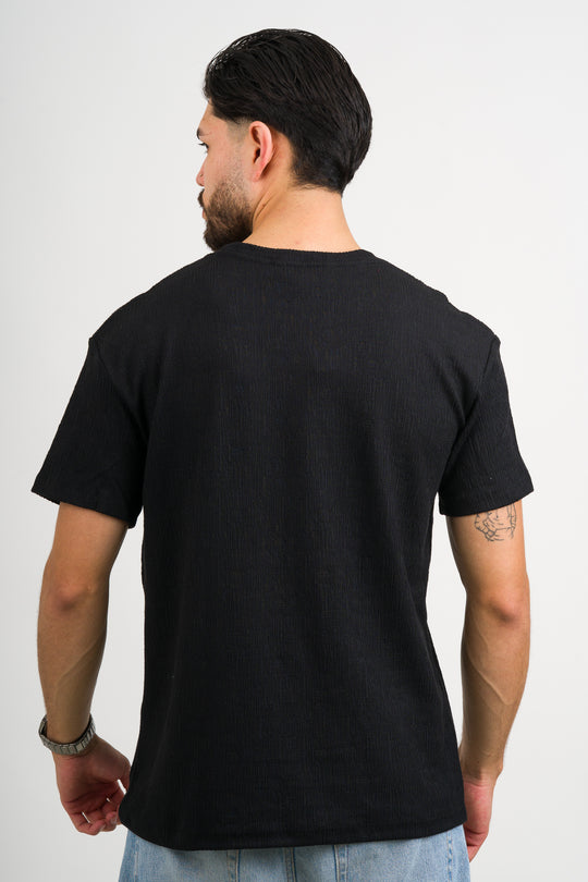 T-Shirt Text CZ Negro