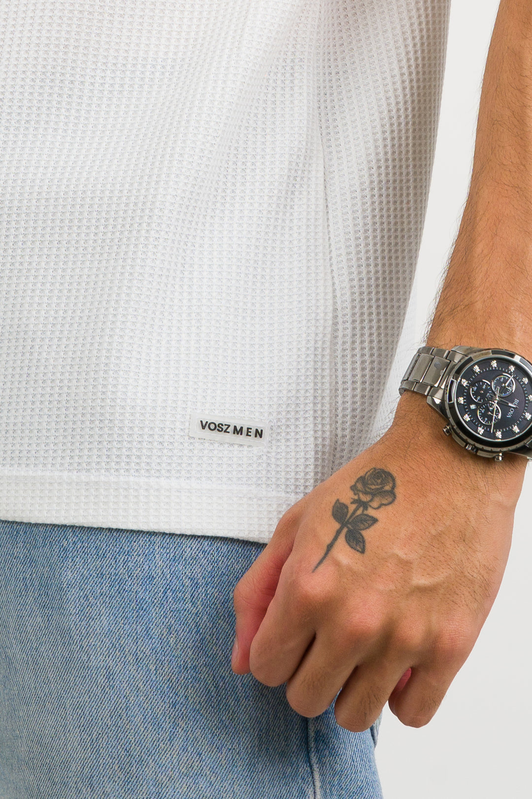 T-Shirt Text Q Blanca - Voszmen