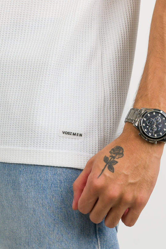 T-Shirt Text Q Blanca - Voszmen