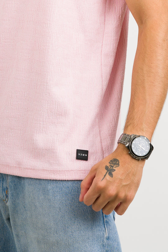 T-Shirt Text CZ Rosado