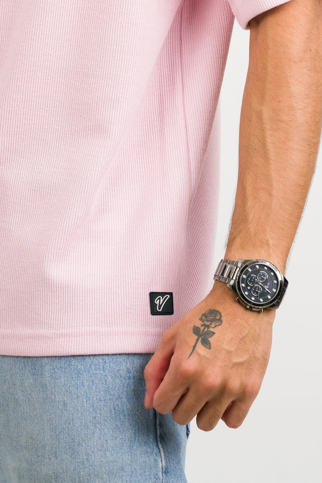 T-Shirt Over Text W Rosado