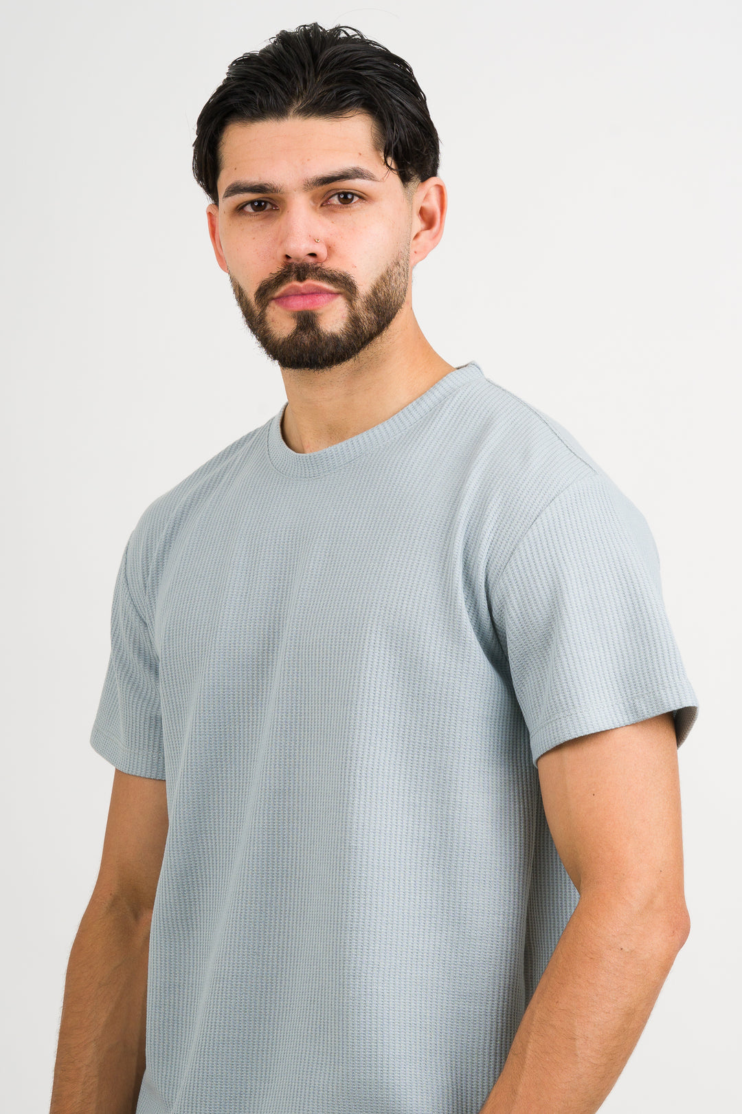 T-Shirt Text Q Celeste Pastel - Voszmen