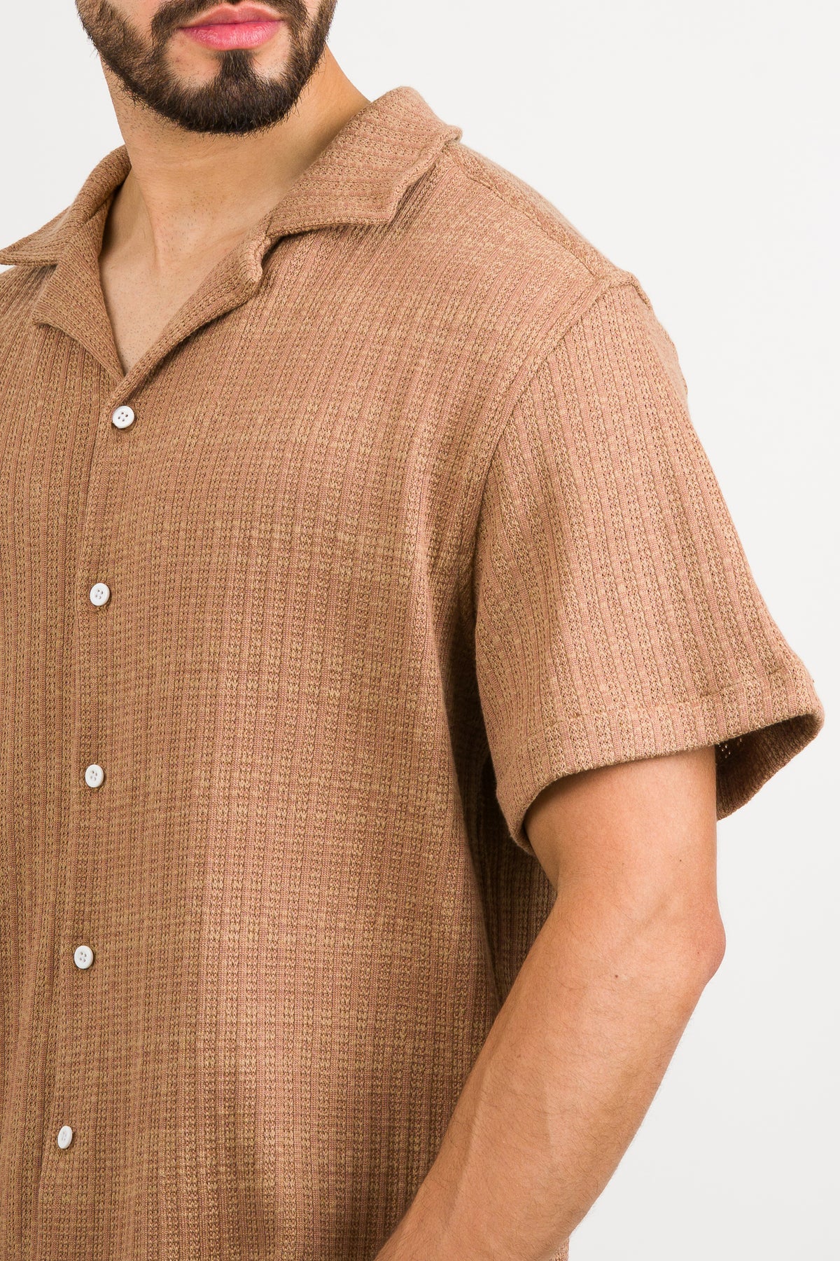 Camisa Over Tejida Md Café - Voszmen