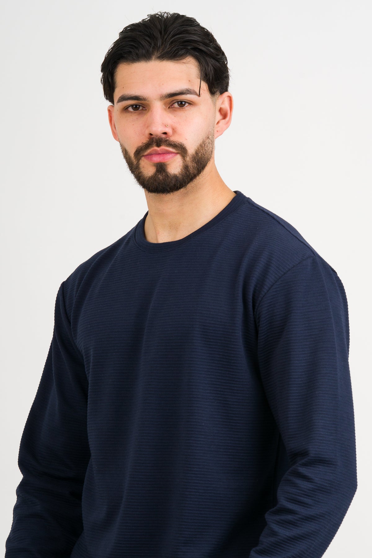 Camiseta ML Text B Azul Navy - Voszmen
