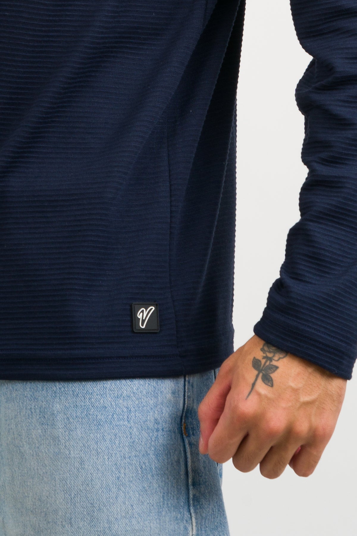 Camiseta ML Text B Azul Navy - Voszmen