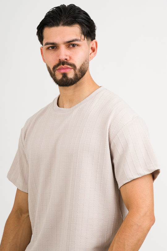 T-Shirt Text Kr Beige - Voszmen