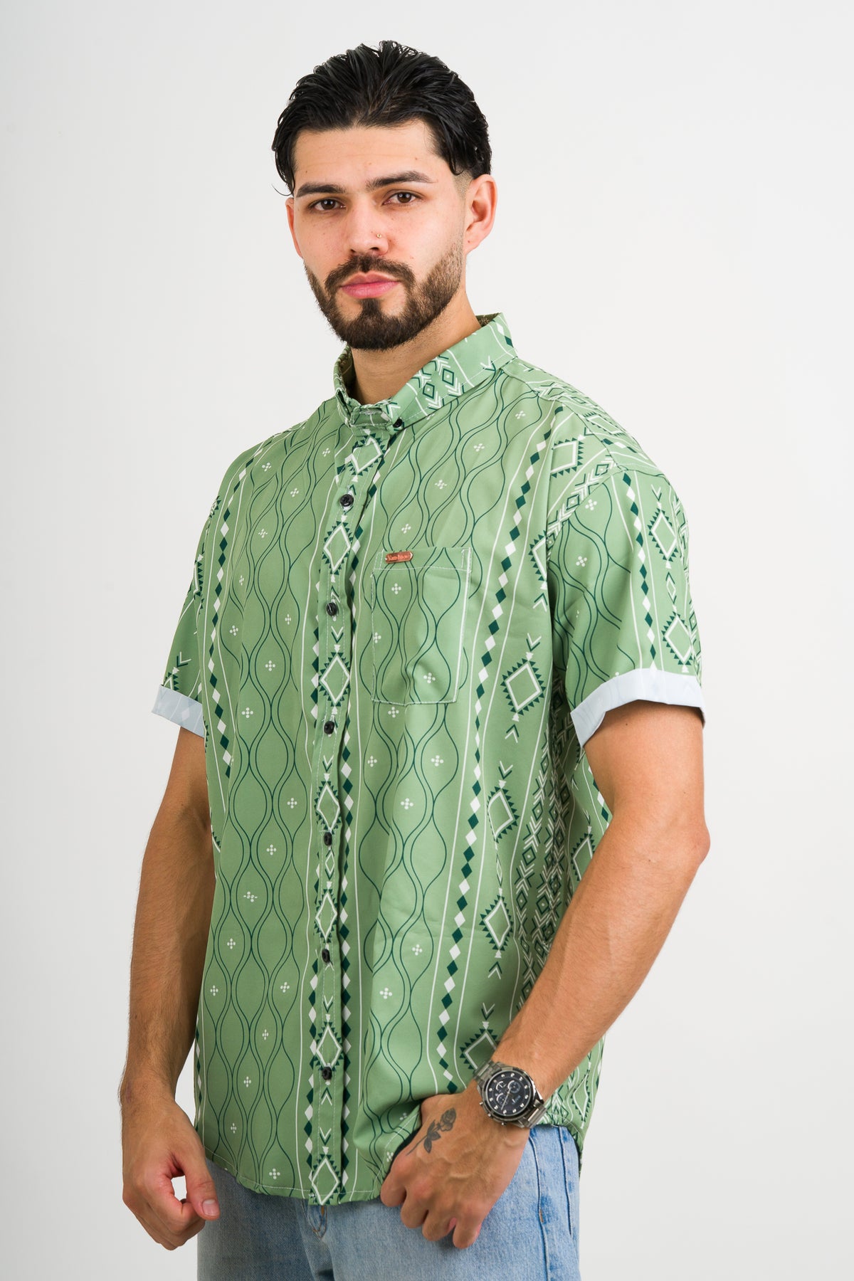 Camisa Button Green Maya - Voszmen