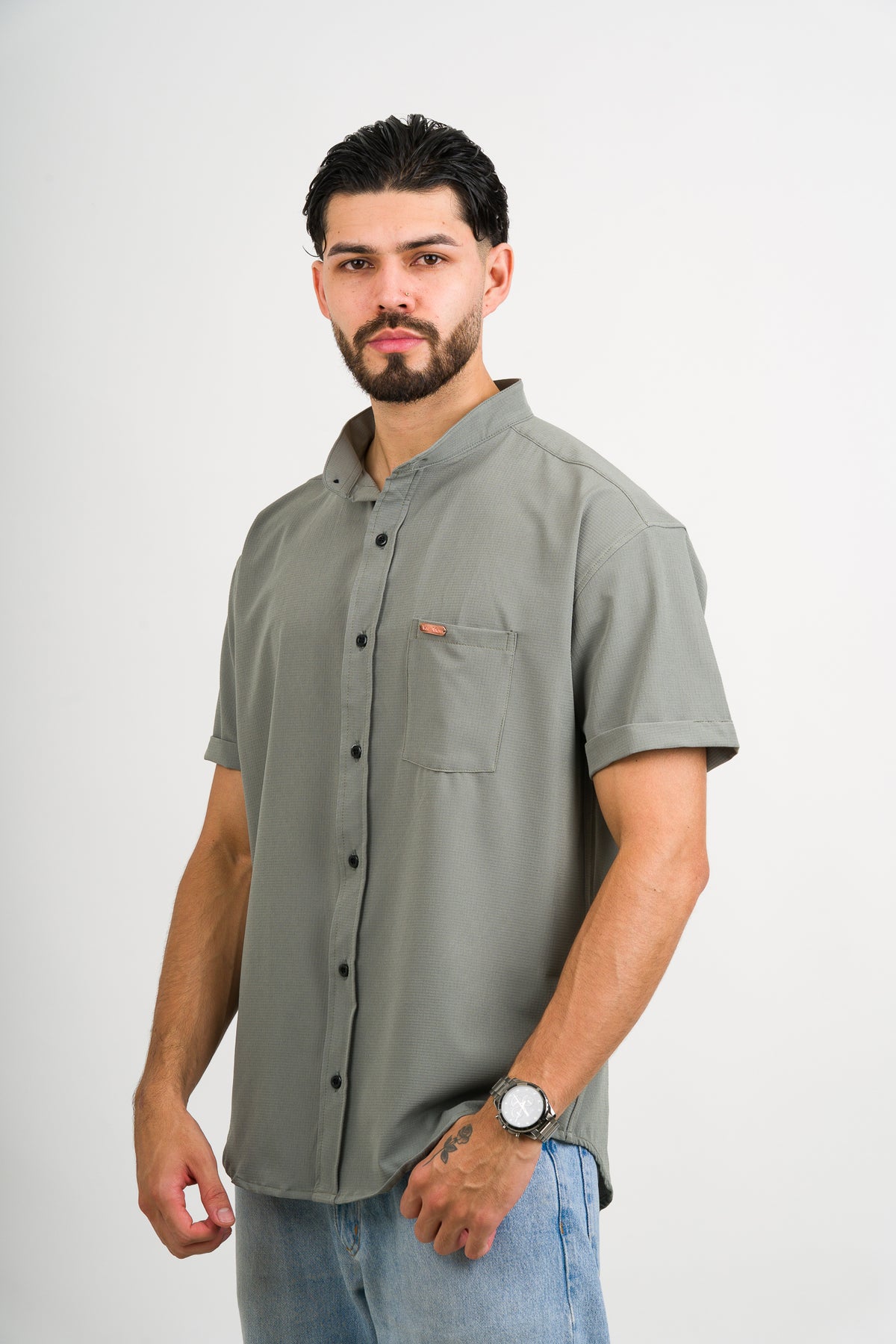 Camisa Waffer Verde Olivo - Voszmen