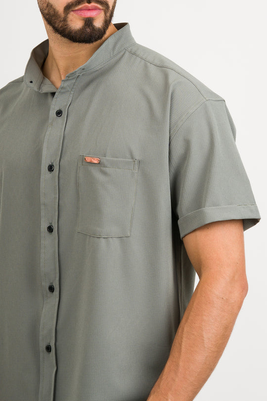 Camisa Waffer Verde Olivo