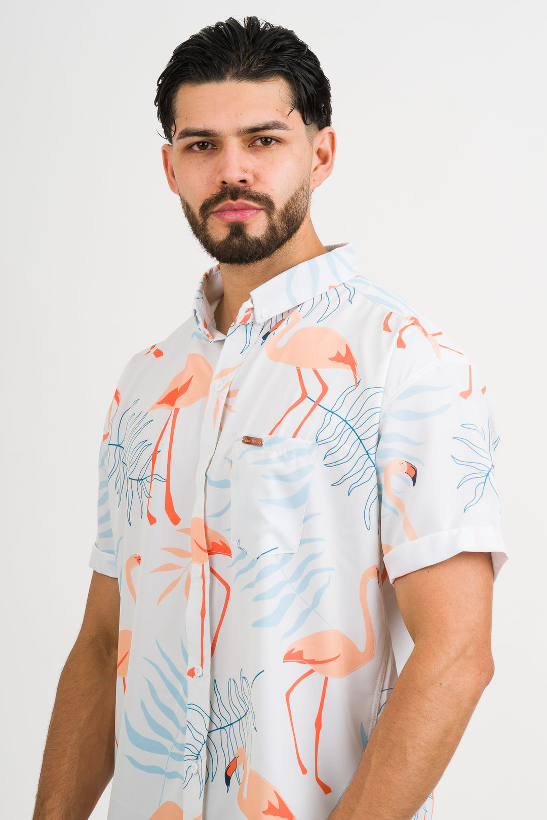 Camisa Button Flamingo