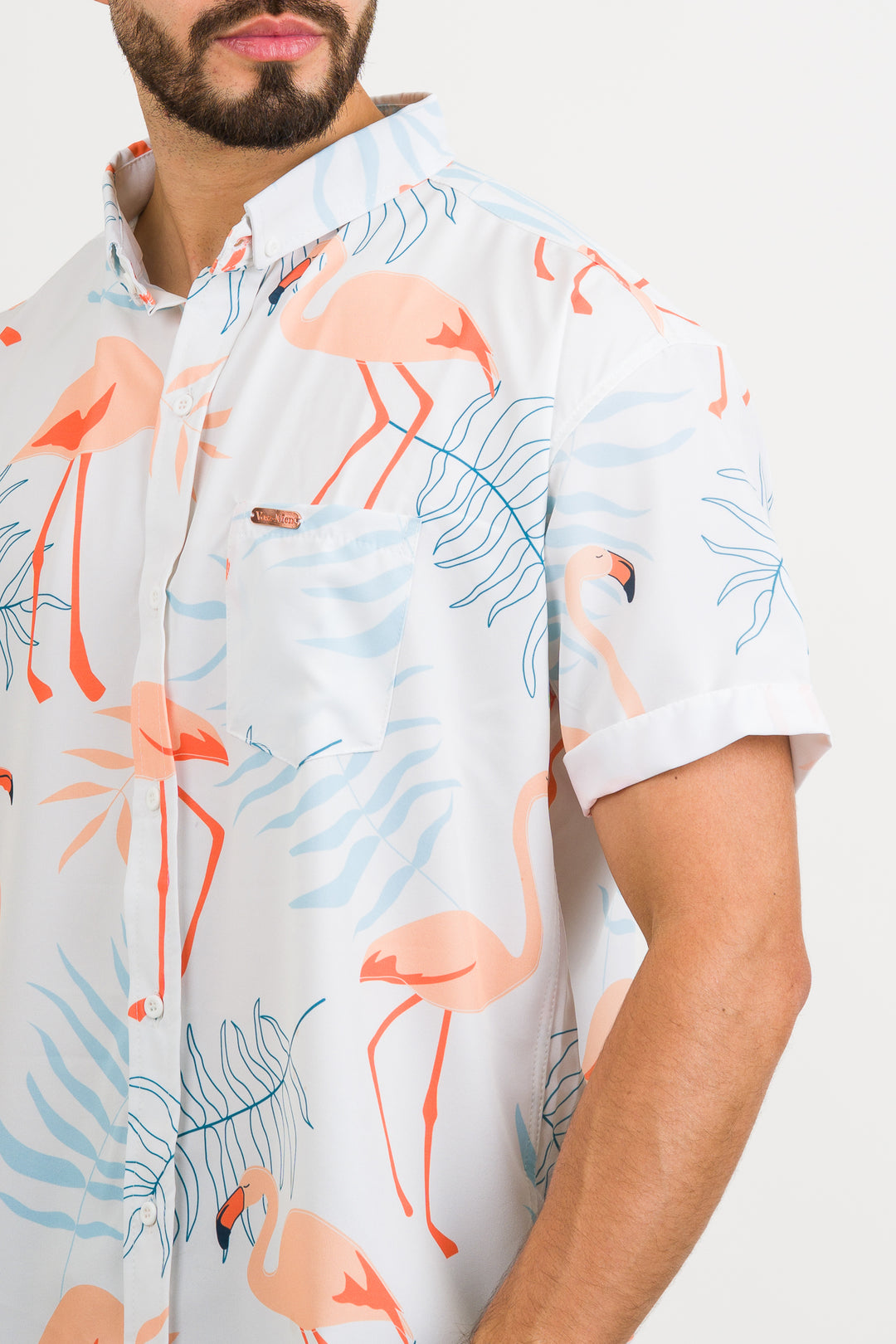 Camisa Button Flamingo