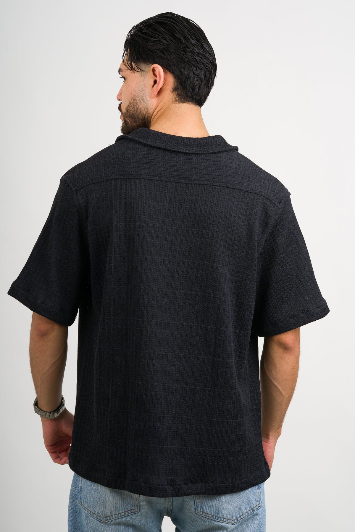 Camisa Over Tejida Md Negro - Voszmen