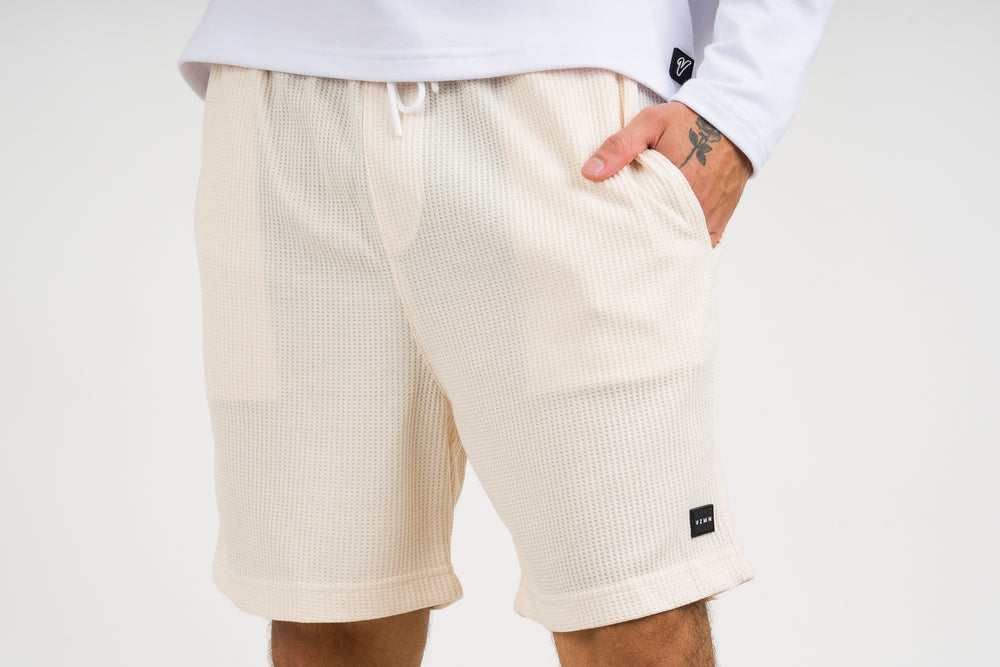 Pantaloneta Text Q Crema