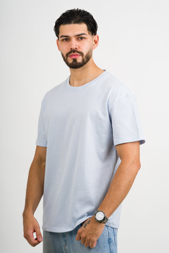 T-Shirt Text Fl Celeste - Voszmen