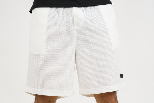 Pantaloneta Text Q Blanco Hueso