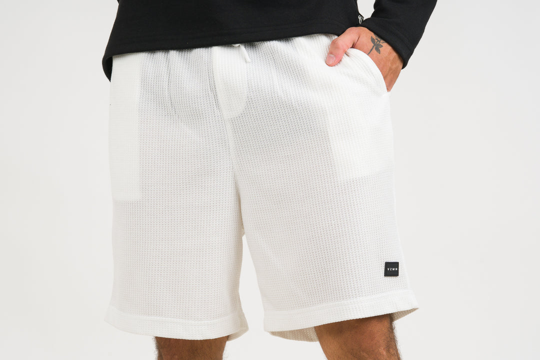 Pantaloneta Text Q Blanco Hueso