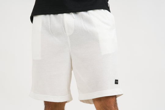 Pantaloneta Text Q Blanco Hueso