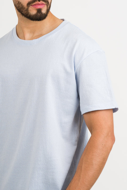 T-Shirt Text Fl Celeste - Voszmen