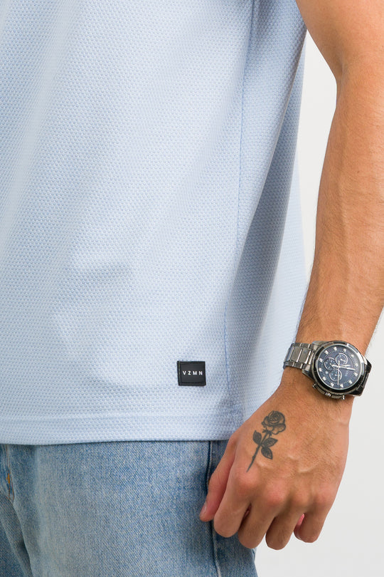 T-Shirt Text D Celeste Claro