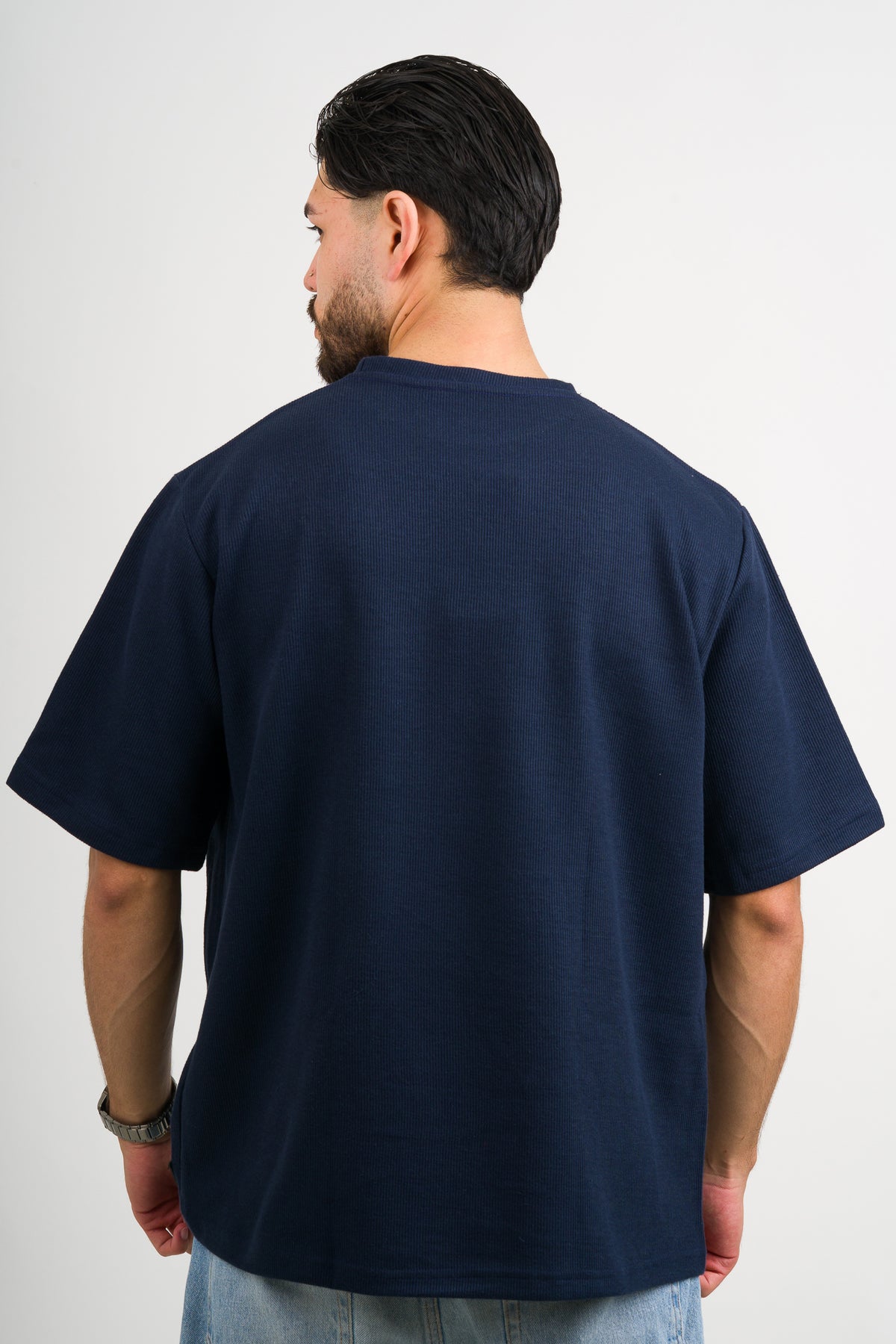 T-Shirt Over Text W Azul Marino - Voszmen