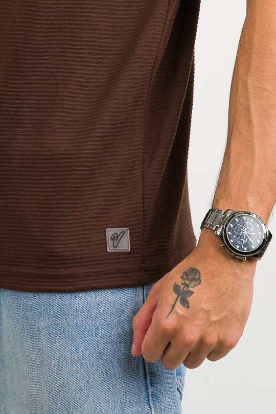 T-Shirt Text B café oscuro