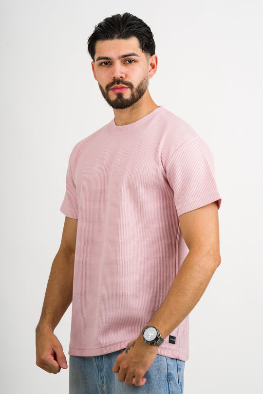 T-Shirt Text Q Palo Rosa