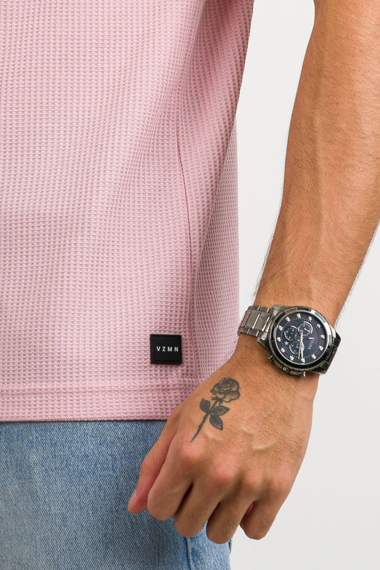 T-Shirt Text Q Palo Rosa