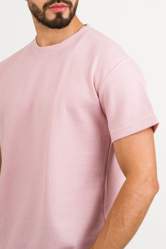 T-Shirt Text Q Palo Rosa