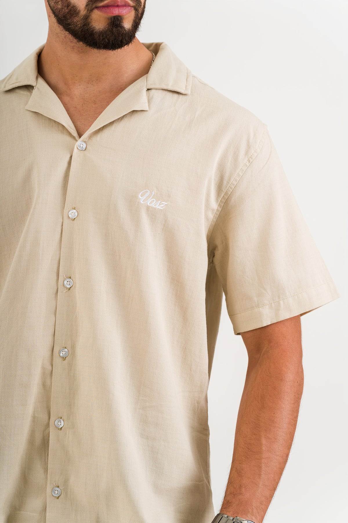 Camisa Over Lino Cremmé - Voszmen