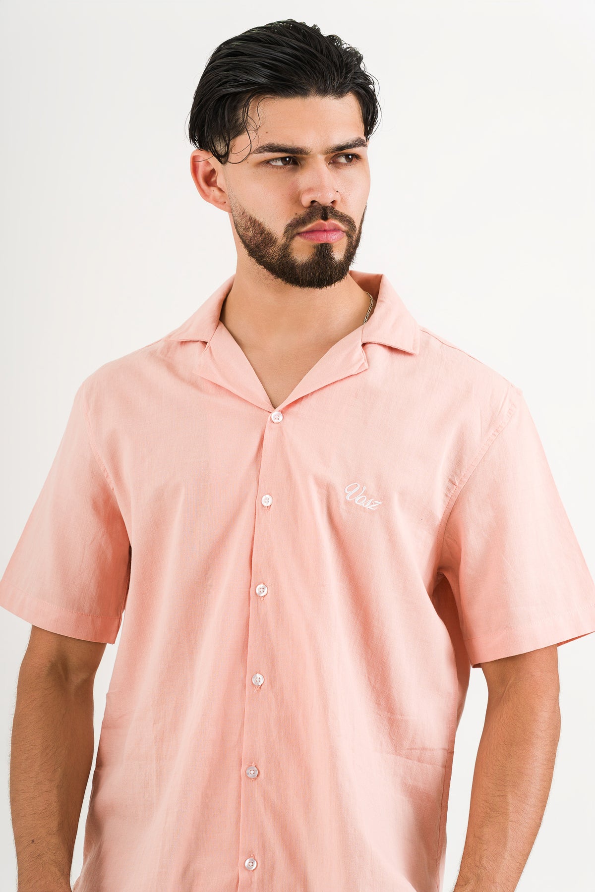 Camisa Over Lino Papaya - Voszmen
