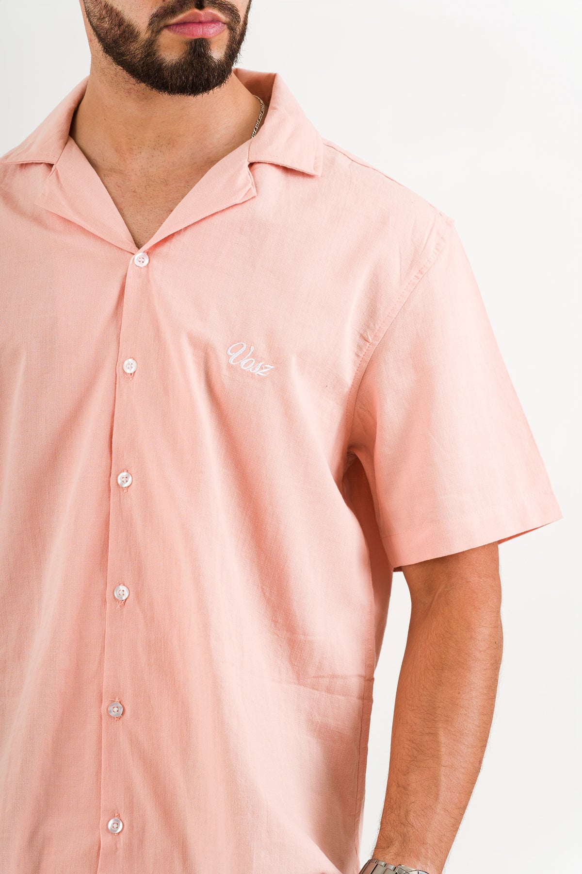 Camisa Over Lino Papaya - Voszmen
