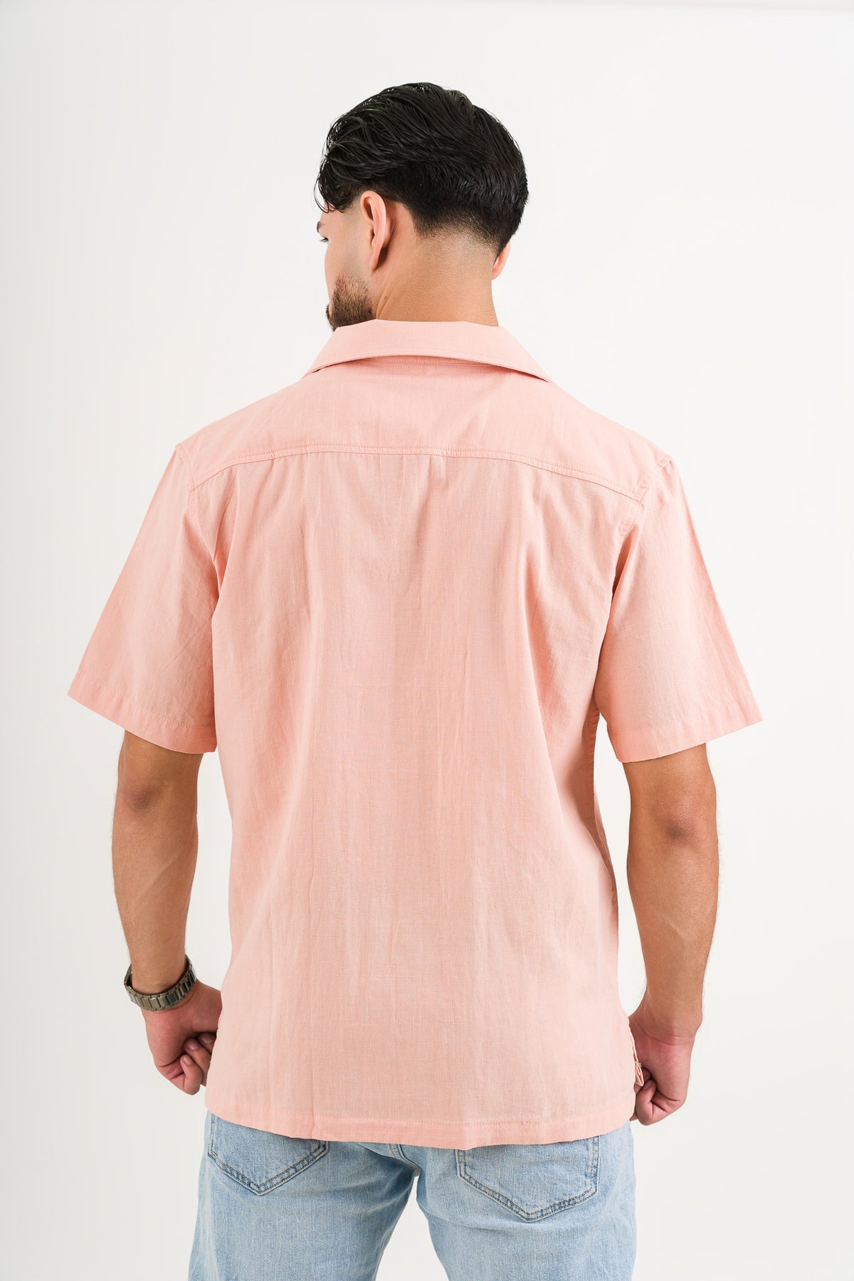 Camisa Over Lino Papaya - Voszmen