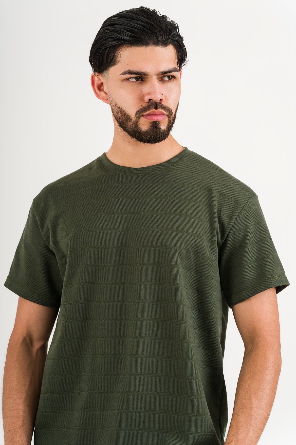 T-Shirt Text H Verde Musgo - Voszmen