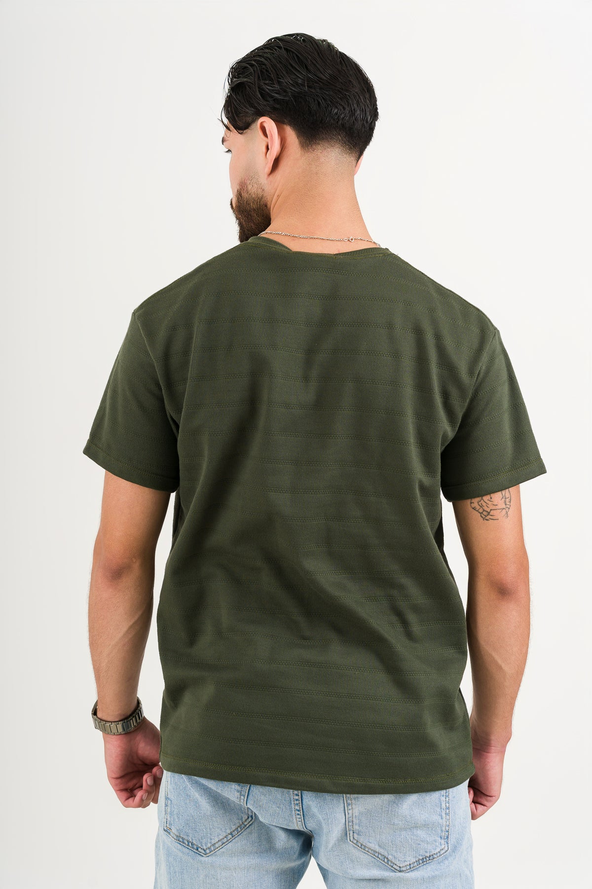 T-Shirt Text H Verde Musgo - Voszmen
