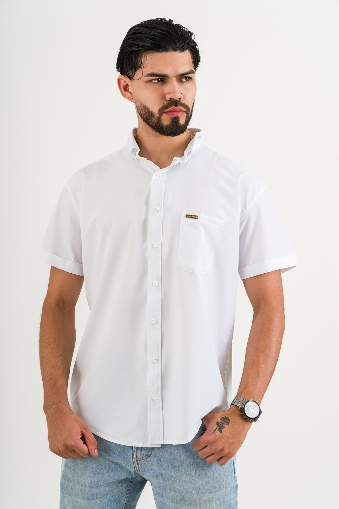 Camisa Button Triple White