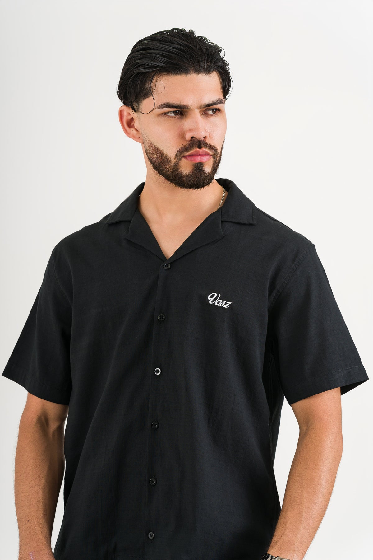 Camisa Over Lino Black - Voszmen