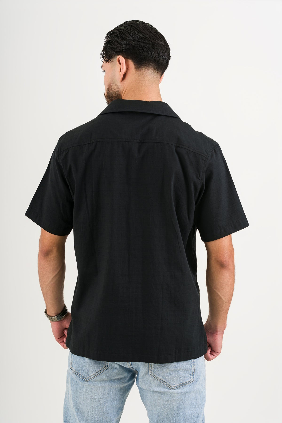Camisa Over Lino Black - Voszmen