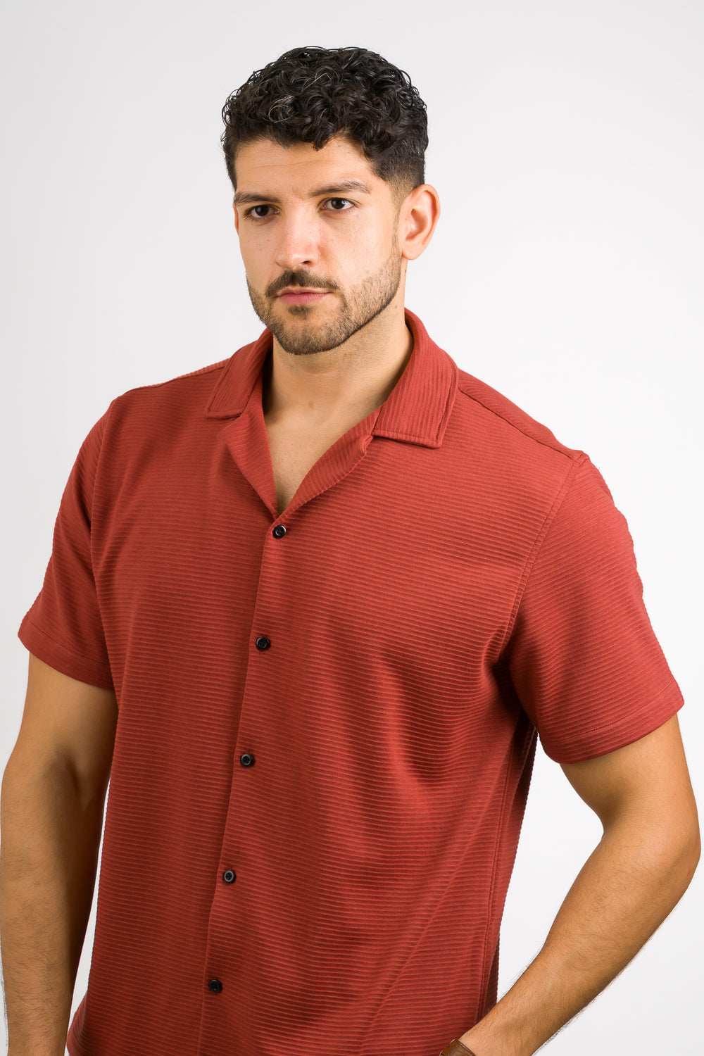 Camisa Text B Terracota