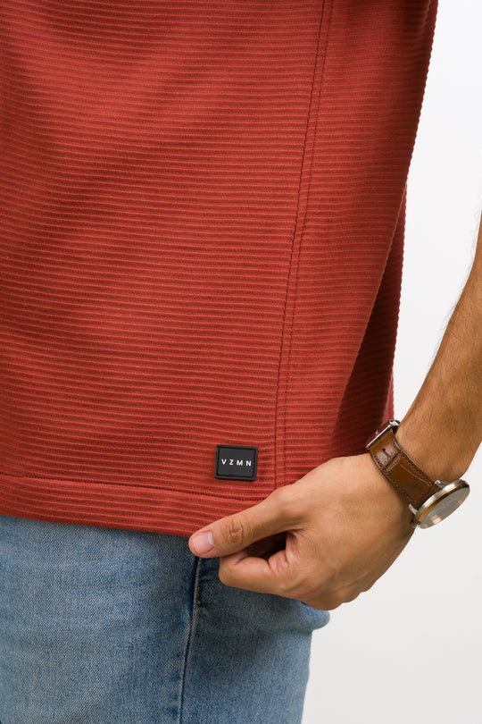Camisa Text B Terracota