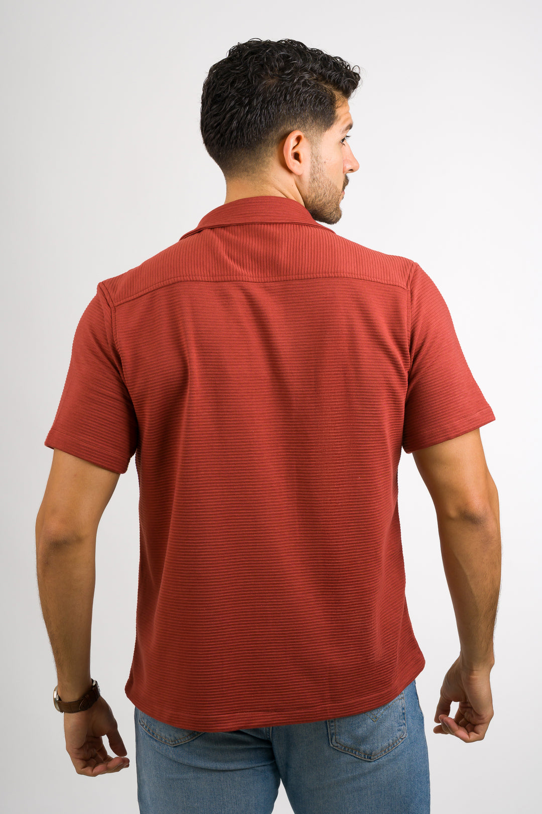 Camisa Text B Terracota